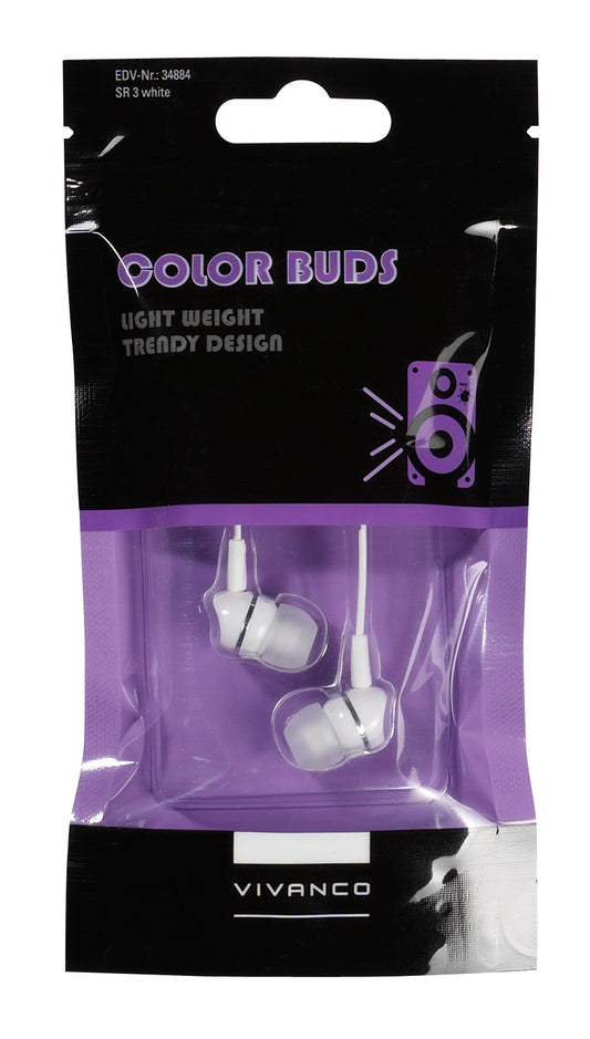 Stereo Ohrhörer Color Buds , weiß