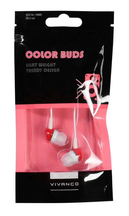 Stereo Ohrhörer Color Buds , rot