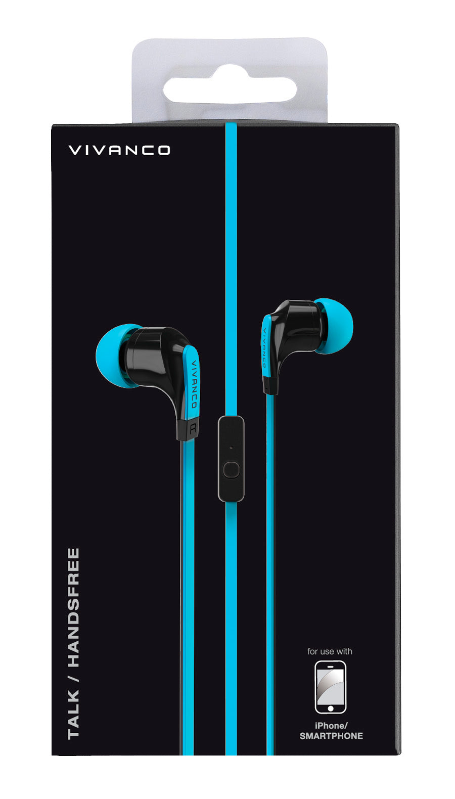 Stereo Headset mit Flachkabel , blau