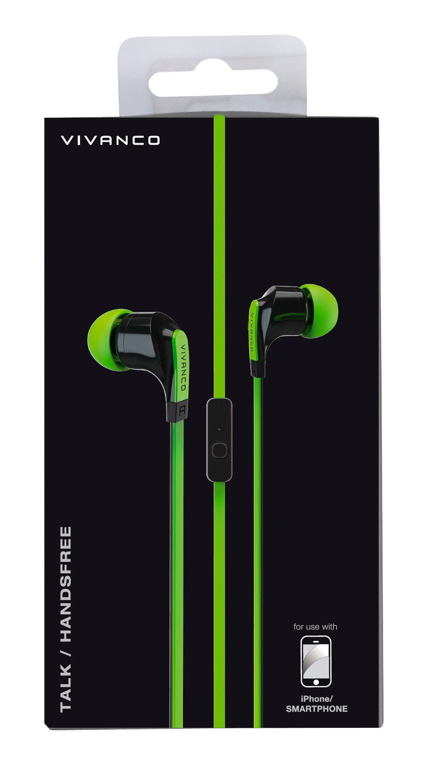 Stereo Headset mit Flachkabel , grün