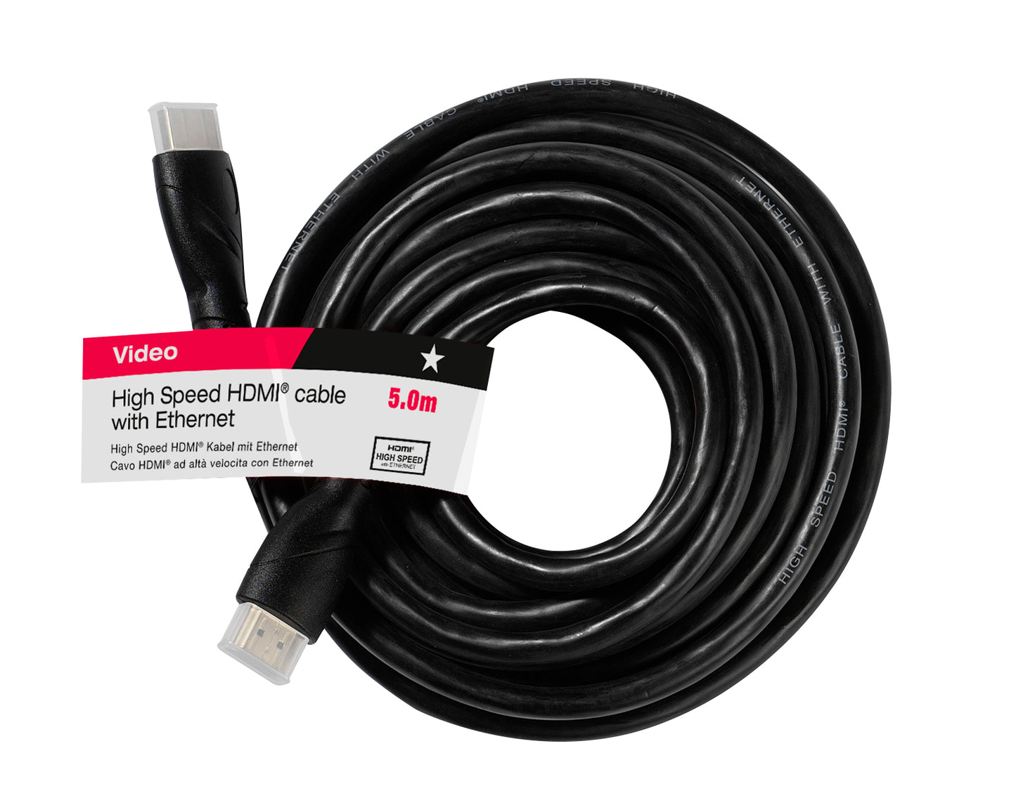 High Speed HDMI Kabel mit Ethernet, 5.0m