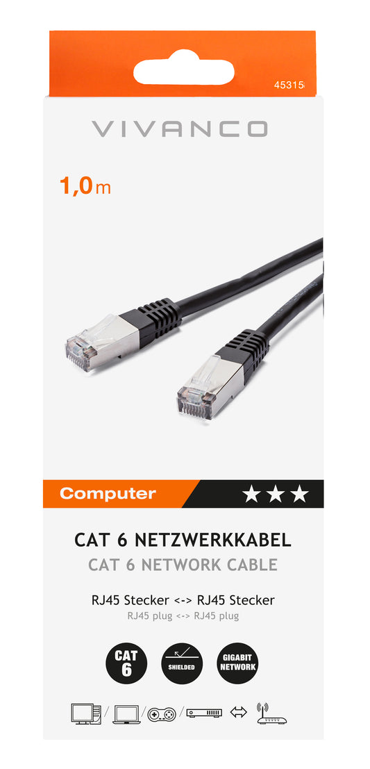 Cat6 Netzwerkkabel F/UTP 1m