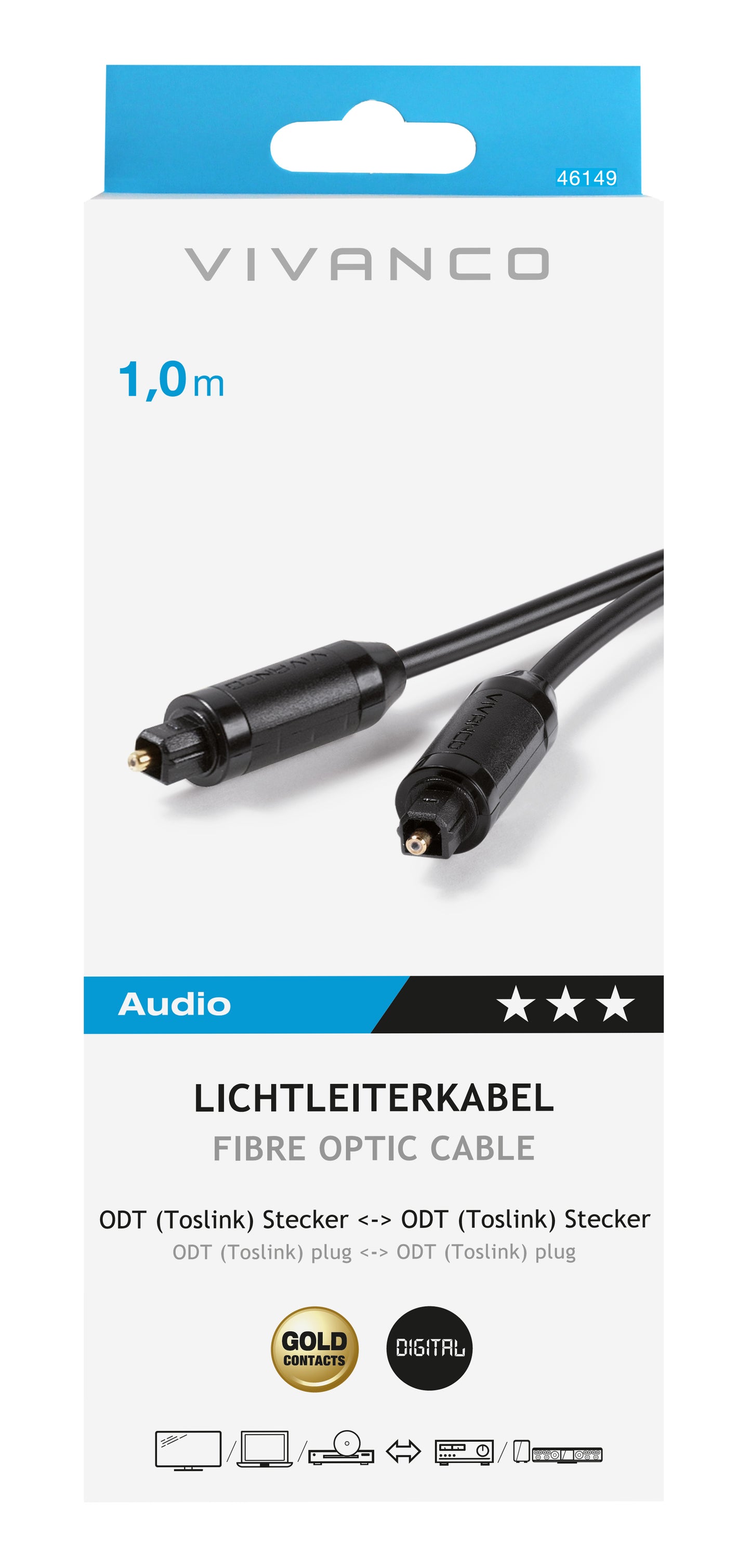 Lichtleiterkabel, 1,0 m