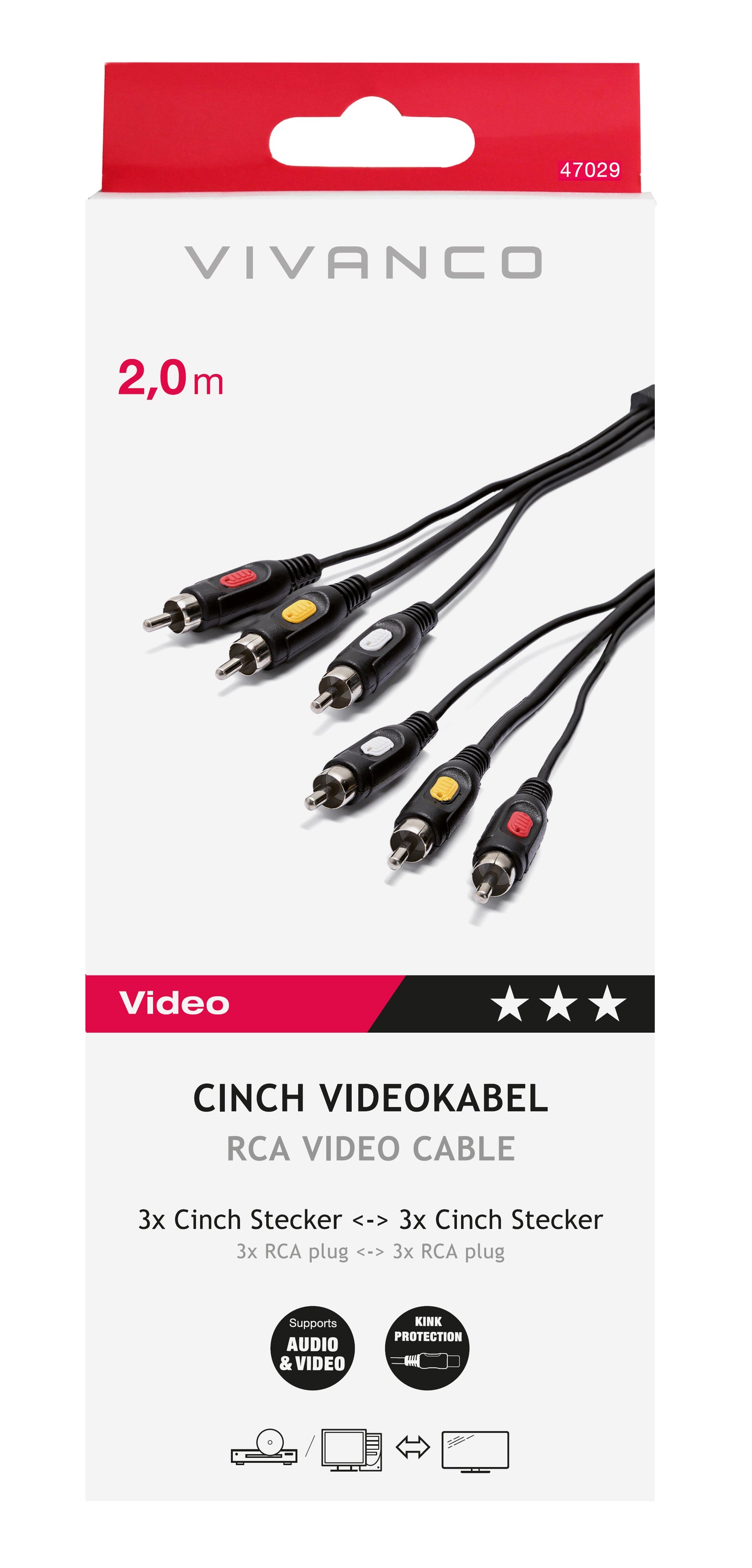 Videokabel, 2,0m