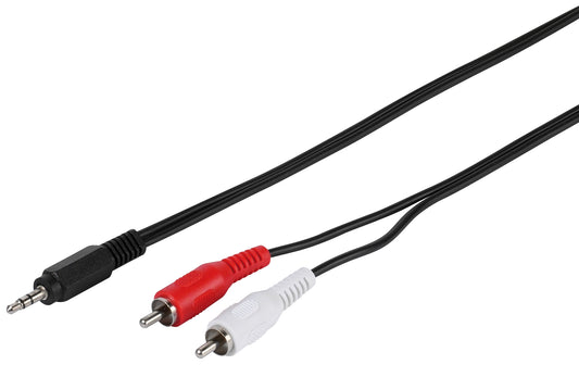 Audiokabel, 3.5mm Klinkest. - 2x Chinchstecker