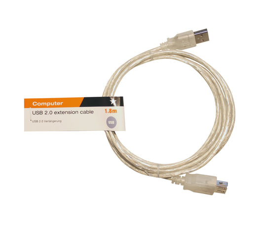 USB 2.0 komp. Verlängerung St.A-Kuppl.A, 1,8m