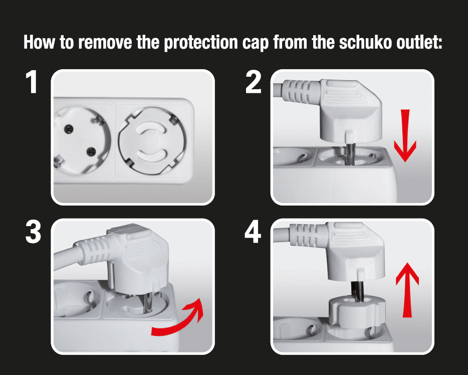 Kinderschutzkappenset für Schuko, 6er Set