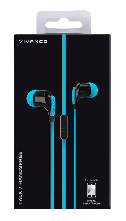 Stereo Headset mit Flachkabel , blau