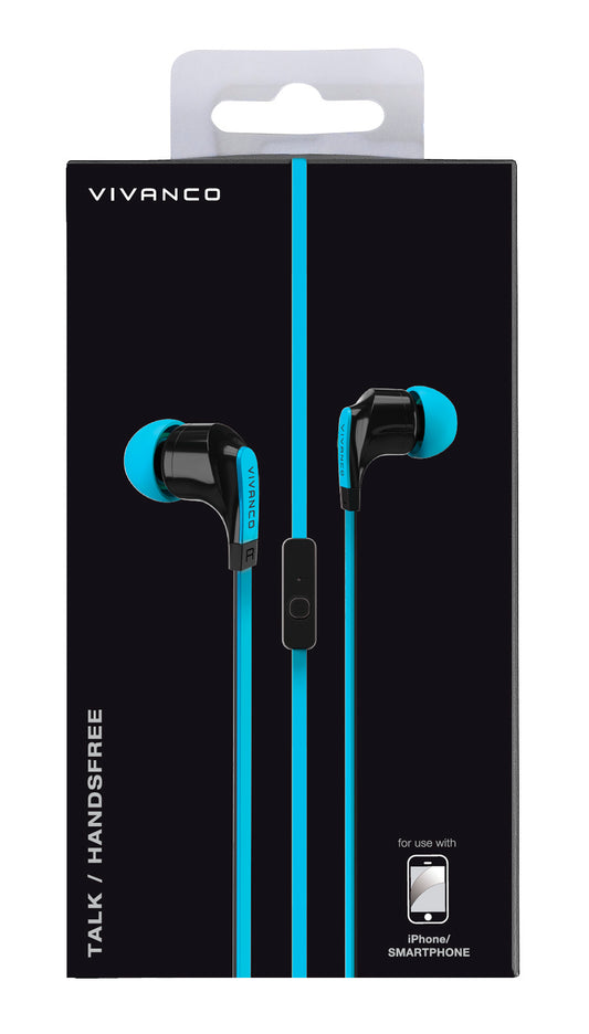 Stereo Headset mit Flachkabel , blau