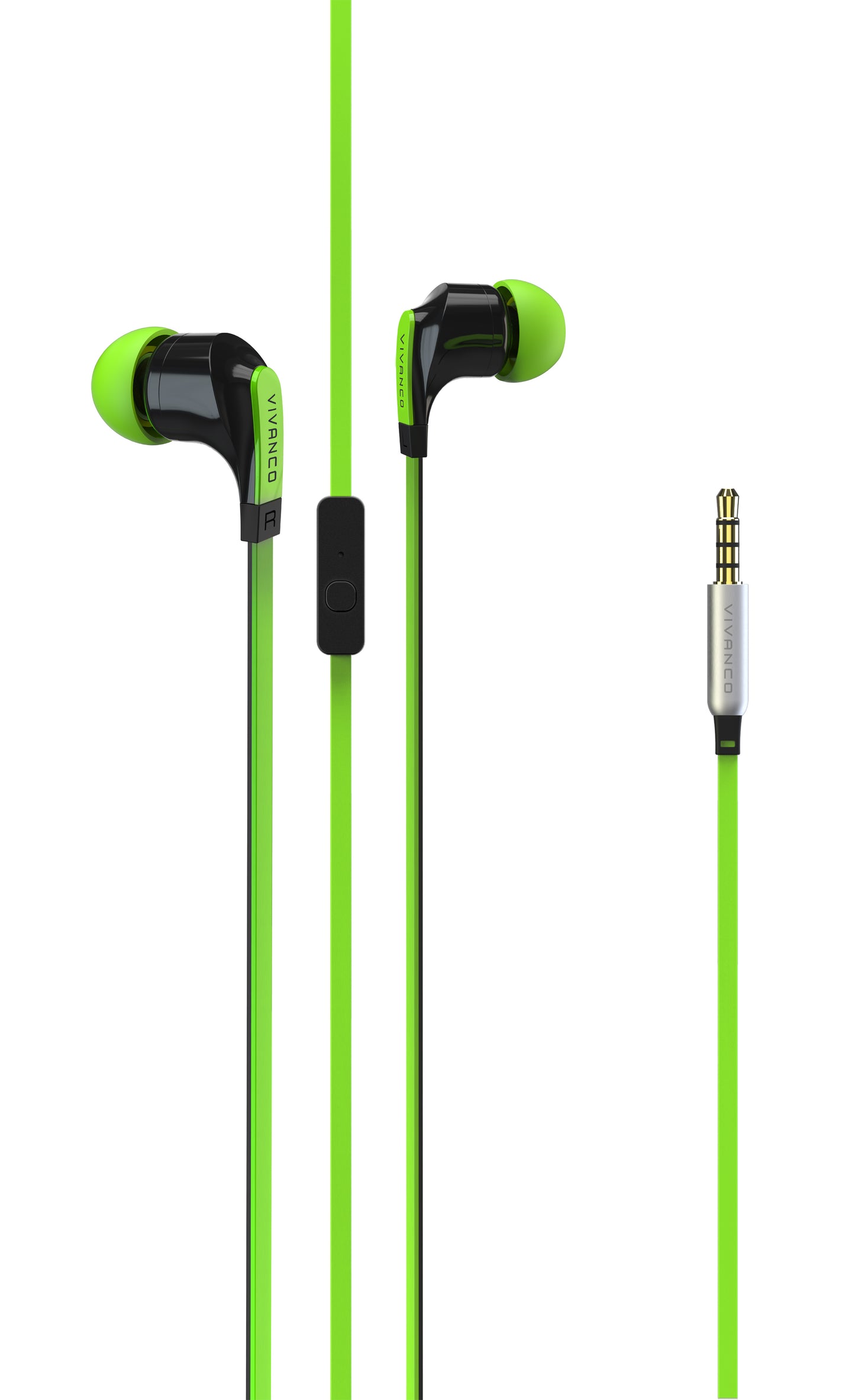 Stereo Headset mit Flachkabel , grün