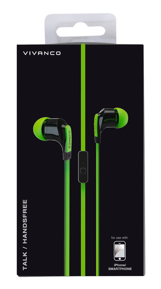Stereo Headset mit Flachkabel , grün