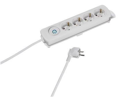 Steckdosenleiste 4fach Comfort Line, 1,4 m, weiß