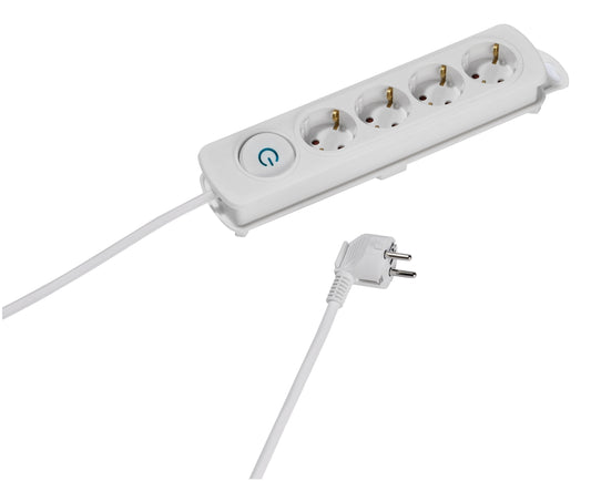 Steckdosenleiste 4fach Comfort Line, 1,4 m, weiß