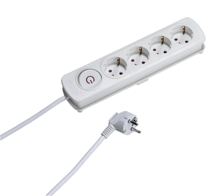 Steckdosenleiste 4fach Comfort Line, 2,5 m, weiß