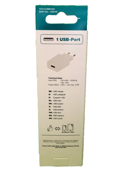 USB Ladegerät 1A (ASIN: B07M612BSX)