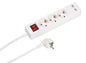 3fach Steckdosenleiste mit Schalter, 2× USB