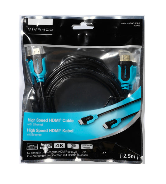 4K High Speed HDMI Kabel mit Ethernet, 2.5m