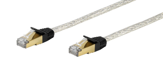 Cat 6 Netzwerkkabel, 1:1, 2× RJ45, 10 m, transparent