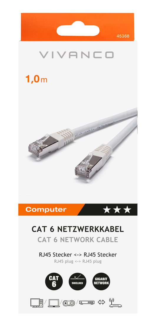 Cat6 Netzwerkkabel F/UTP 1m