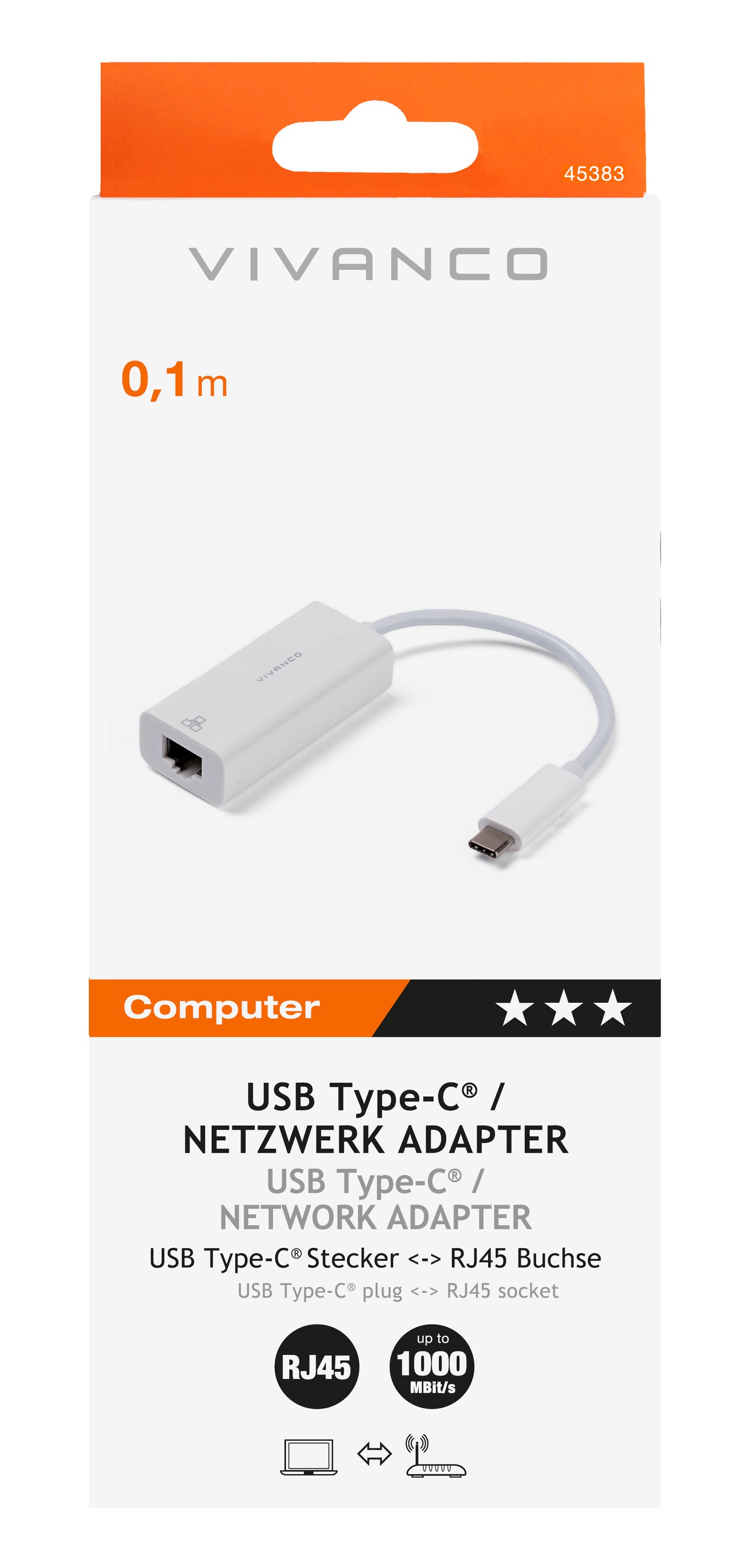 USB-C Netzwerk-Adapter 10/100/1000 (ASIN: B0C2691QVY)