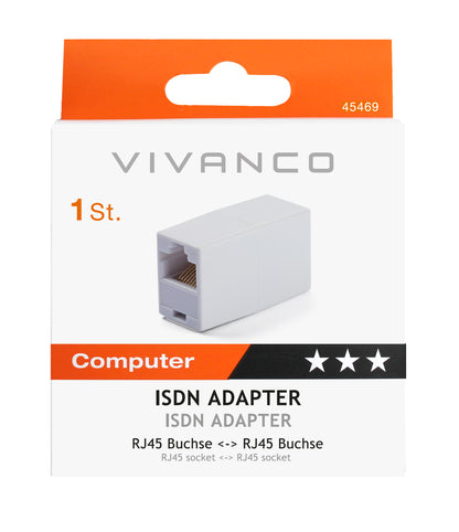 Kompaktadapter, 8P8C, ISDN, RJ45 Kuppl. – RJ45 Kuppl. (ASIN: B002Y8VHJO)