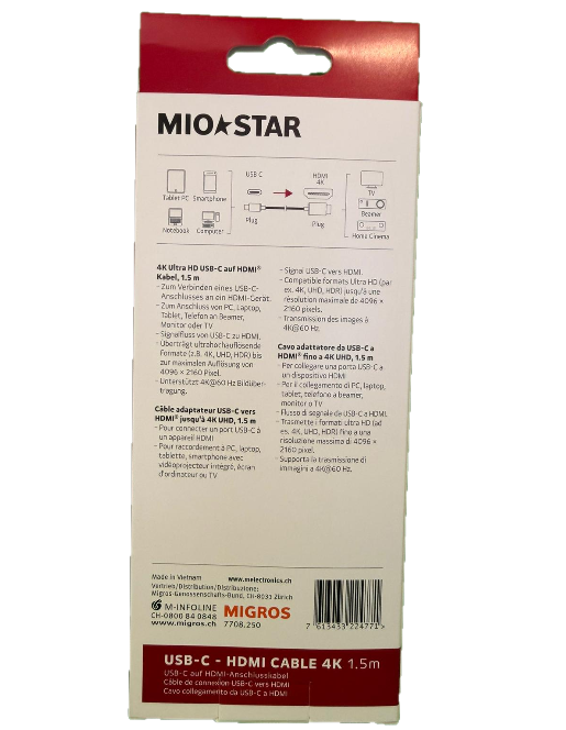 USB Type- C HDMI Kabel, 1,5m