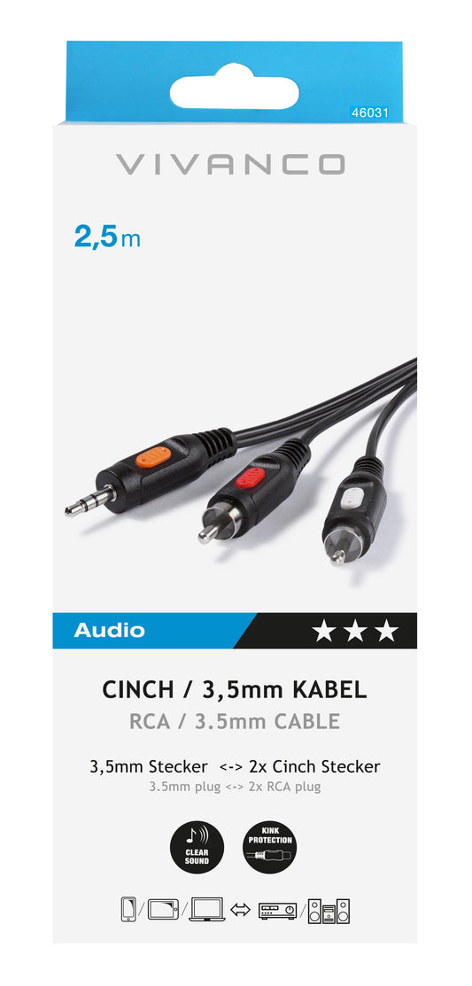 Audiokabel, 2,5 m