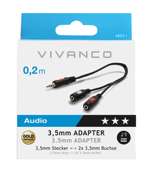 Audioadapter, 0,2 m