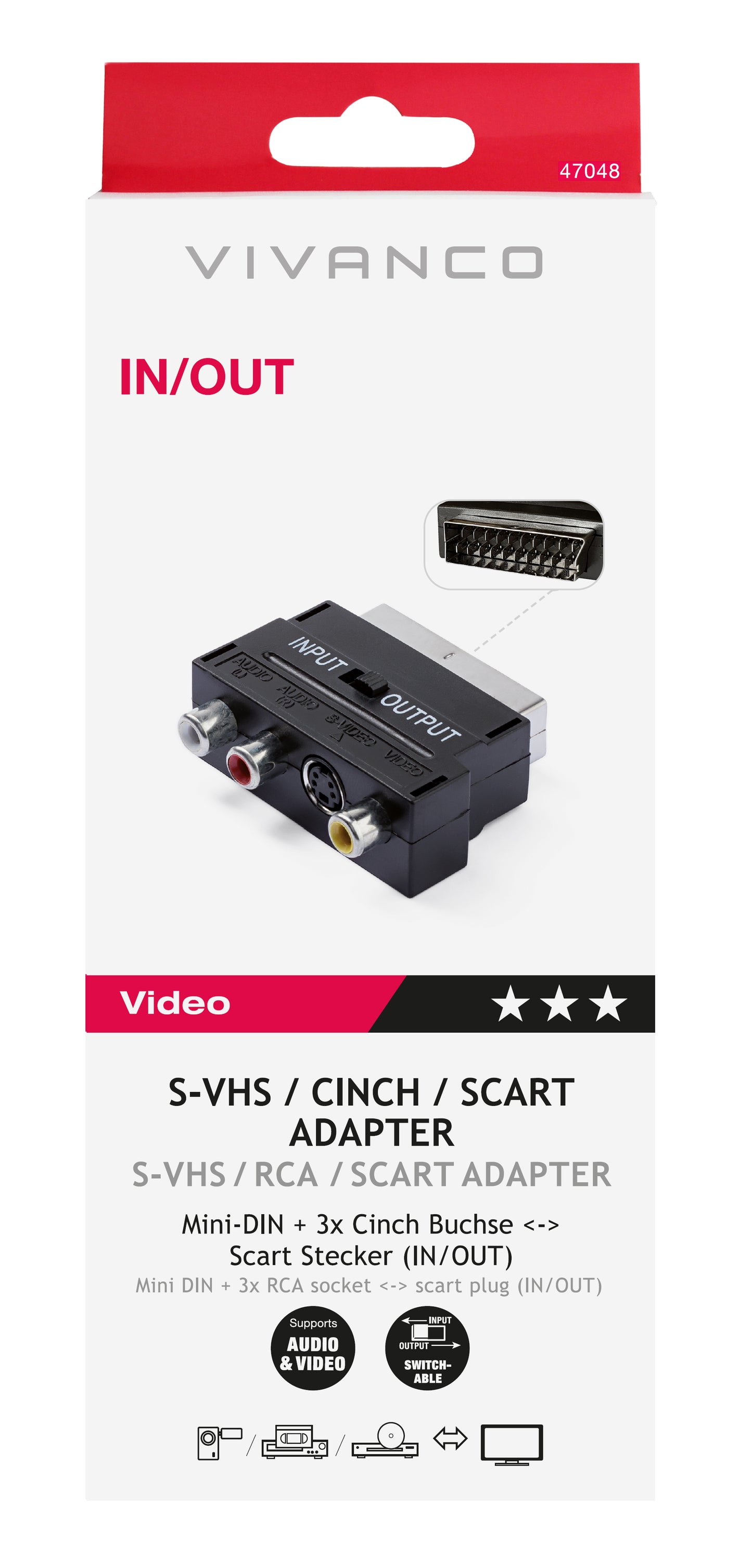 Videoadapter mit Richtungsschalter, kompakt (ASIN: B09B7X182C)