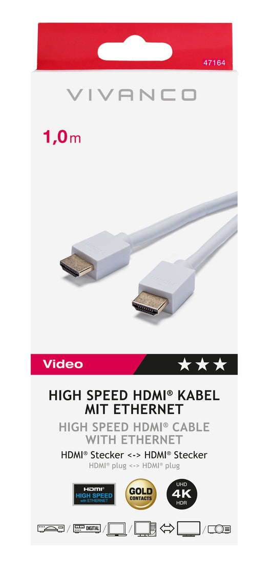 Videokabel, High Speed HDMI mit Ethernet, HDMI St.