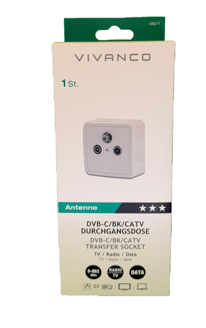 DVB-C/BK/CATV Durchgangsdose (ASIN: B0FHF6L68D)