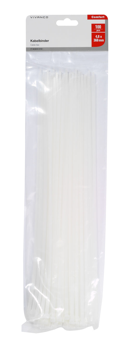 Kabelbinder 4,8/368mm, 100Stk, weiß (ASIN: B0FHG6G7T6)