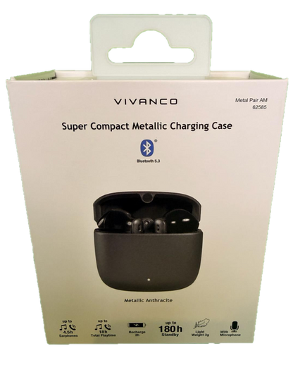 True Wireless Bluetooth Ohrhörer, Metal Case (ASIN: B0C6B5QM87)