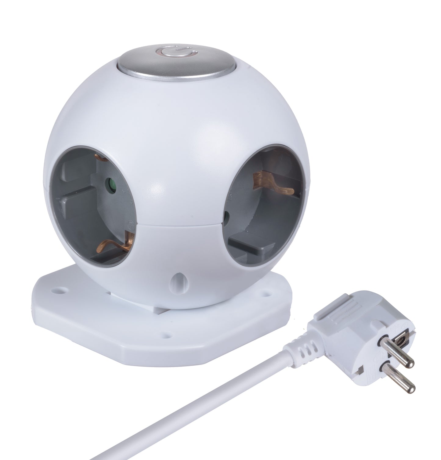 3fach Steckdosenwürfel mit Schalter und 2x USB